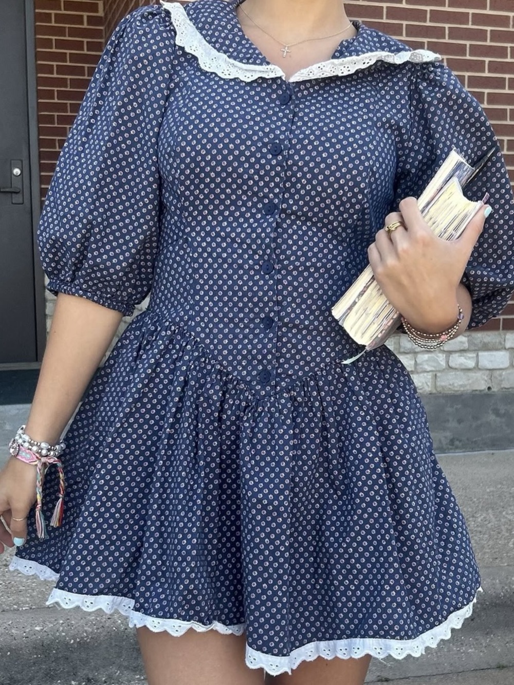 NOT FOR SALE Free People Need To Know Mini Dress blue lace